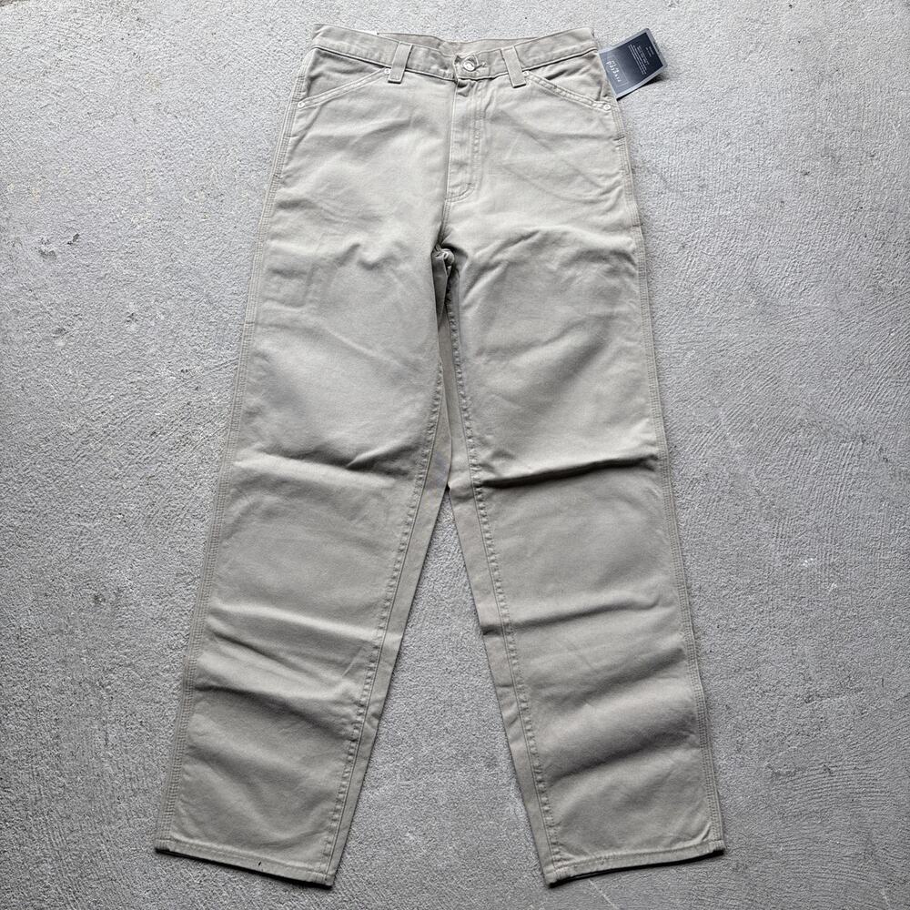 Vintage Riveted By LEE Carpenter Pants Wide Relaxed Khaki Tan Beige Women’s 10 M